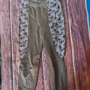 Kerrits Olive Equestrian Pants with Horse Pattern